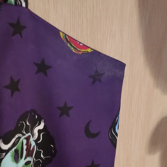 Vixen By Micheline Pitt Ben Cooper Purple Mask Sweetheart Wiggle Dress Sz 2x GUC - Picture 4 of 9